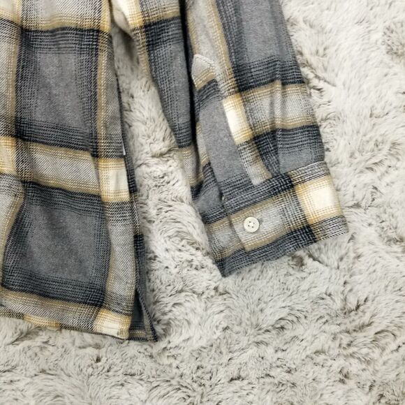 Old Navy Shirt Womens XXL Gray Plaid The BoyFriend Button Down Long Sleeve - Picture 7 of 10